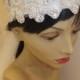 Bandeau Bridal Headpiece, Wedding Headpiece, VINE, Bridal Veil, Rhinestone Veil, 20s Bridal Headpiece, Tulle Headpiece, Rhinestone Headpiece