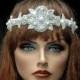 Crystal Headband, Wedding Hair Accessory, Bridal Lace Headband, Wedding Headpiece, Beaded Headband, Crystal 1920s Headpiece