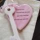 Bouquet charm Valentine Key to your heart Personalized Custom Grooms Gift, Brides Gift, Wedding Favor, Porcelain Glazed Heart  Skeleton Key