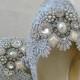 Lilly ...  Blue and Silver Twinkle Toes Wedding Shoes..  Low Heels...Extreme Comfort