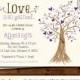 Bridal Shower Invitation - Wedding Shower Invite - Valentine's Day Invitation - Heart Tree - Baby Shower - Birthday Party - Printable File