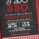 Printable "I Do" BBQ Barbecue Couples/Coed Wedding Shower Invitation with Gingham