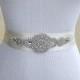 Bridal Sash Belt Wedding Dress Sash Belt Rhinestone Wedding Sash Belt Rhinestone Sash Belt Ivory Ribbon SA026LX