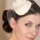 BIRD CAGE VEIL , wedding hat, fabulous headdress, bridal hat.