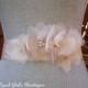 Vera Wang Inspired Blush Wedding Sash, Bridal Sash, Wedding Belt, Bridal Belt -Blush Organza Flowers