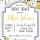 Bridal Shower Invitation - Mason Jar Bridal Shower Invitation - Bridal Shower Invite - Yellow Navy Blue Mason Jar - Wedding - 1208 PRINTABLE