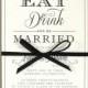 Kate Suite - Eat Drink & Be Married Wedding Invitation - Elegant Invitation - Customizable Wedding Invite - Sample