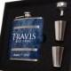 5 Flasks for Groomsmen, Blue Flask Gift Sets for Groomsmen Gifts, Best Men and Ushers, Personalized Flasks