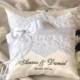 Lace Wedding Pillow  Ring Bearer Pillow Embroidery Names - New