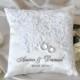 Lace Wedding Pillow, Vinateg  Ring Bearer Pillow,  White ring pillow, Classic ring pillow , 4lovepolkadots - New