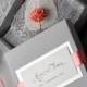 Custom listing (100) Box and Lace Wedding Invitation, Vintage Wedding Invitations ,Coral and grey  Box Wedding invitation - New