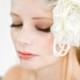 Poppy Ivory Silk Rose  Headpiece  Bridal  Wedding - New