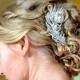 Feather Wedding Headpiece -  Feather Bridal Headpiece