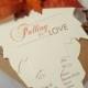 FALLING IN LOVE Hand Cut Autumn Leaf Wedding Invitation - Sample - New
