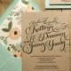 Rustic Wedding Invitation -  Mint & Kraft Wedding Invitation