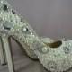 The Great Gatsby Wedding Bridal Handmade Crystal and Pearl Shoes - New