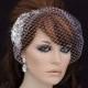 Bird Cage Veil , Blusher , Birdcage Veil and Comb , Bridal Comb ,  Wedding Comb , Bridal Hair Accessory , Crystal Bachelorette Veil