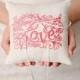 Ann - 6x6" Wedding ring pillow - Embroidery heart ring pillow -  Wedding ring bearer - Ring pillow bearer - Burlap ring pillow