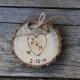 Wood Ring Holder - Rustic Wedding - Alternative to Ring Bearer Pillow - Forever Keepsake - Custom Christmas Ornament - 5th Anniversary Gift