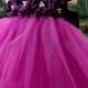 Flower Girl Dress Purple Plum tutu dress baby dress toddler birthday dress wedding dress