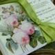 Beautiful vintage roses Wedding Invitation set; Invitation, rsvp, lined envelopes - New