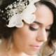 Isadora Ivory Headpiece Gold Crystal Bridal Comb  Wedding - New