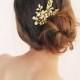 Mabel Gold Headpiece  Bridal  Wedding - New