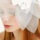 Brooklyn White Veil Blusher  Bridal Headpiece  Wedding - New