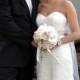 Handmade Fabric Bridal Bouquet in Ivory and Champagne - New