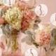 Peach & White DIY Wedding Flower Centerpiece {Inspired by BHLDN}