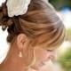 25% off - Alissa ivory bridal wedding hair flowers, ivory bridal hair accessories, ivory hair flower - New