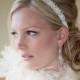 Bridal Headband, Bridal Ribbon Headband, Wedding Headpiece, Ribbon and Crystal Headband - FELECIA - New