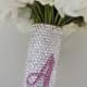 Bridal Bouquet Handle - Swarovski Crystal Bouquet Handle With Custom Initial - Beautiful Gift For A Bride - New