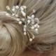 Bridal Hairpins, Swarovski Crystal & Pearl, Set of Three (3) - New