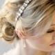 Crystal Ribbon Headband, Wedding Headband, Bridal Rhinestone Headband, Ribbon Headband - New