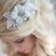Wedding Hair Comb, Rhinestone Bridal Head Piece, Lace Head Piece - New