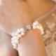 Wedding Bracelet, Freshwater Pearl Bridal Jewelry,  Bridal Bracelet with matching earrings, Pearl Bracelet & Earrings - New
