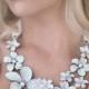 Bridal Necklace , Wedding Ribbon Necklace , Wedding Jewelry - New