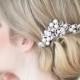 Wedding Hair Comb,  Bridal Head Piece, Crystal and Pearl Haircomb, Wedding Hair Accessory - New