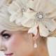 Bridal Head Piece, Bridal Fascinator, Wedding Hair Accessory, Bridal Flower Hairclip - Rhianna - New