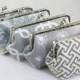 Grey Wedding Clutches / Bridesmaids Clutches / Choose your Patterns - Set of 8