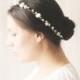 Flower crown, Bridal halo, Rustic wedding hair accessories, Circlet, Floral headband - MAYA