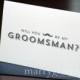 Will You Be My Groomsman Cards, Best Man, Ring Bearer, Usher w Mustache -Ask Groomsmen to Your Wedding -Navy, Silver, Green Cards (Set of 8)