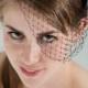 Mini Petite Bridal Birdcage Veil, Bride or BridesMaids, Wedding Accent Color, Available In Many Colors