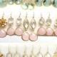 Custom Bridesmaid Earrings Custom Bridal Jewelry Aqua Earring Blush Pink Bridesmaid Peach Earrings Gold Bridesmaid Earrings Crystal Wedding