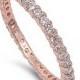 2MM Stackable Band Rhodium Rose Gold 925 Sterling Silver Russian Diamonds CZ Full Eternity Wedding Engagement Anniversary Ring Size 4-10