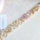 Ombre Blush Crystal Bridal Belt- Custom- Swarovski Crystal Bridal Sash- One-of-a-Kind Hand-Beaded -Vintage Glamour