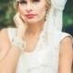 Off White Boho Bridal Lace Headwrap or Headband with Silk Flower Accessory - Wedding Veil - Berne