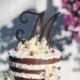 Monogram Wedding Cake topper - Wooden cake topper - Personalized Cake topper