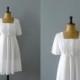 Vintage nightie. 1960s white nightie. deadstock slip dress. negligee. lingerie